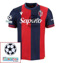 Bologna Home Fan Jersey 2024/25 Patches UCL UEFA Foundation (Official Printing)