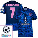 Atletico Madrid Griezmann 7 Third Fan Jersey 2024/25 Patches UCL UEFA Foundation (Official Printing)