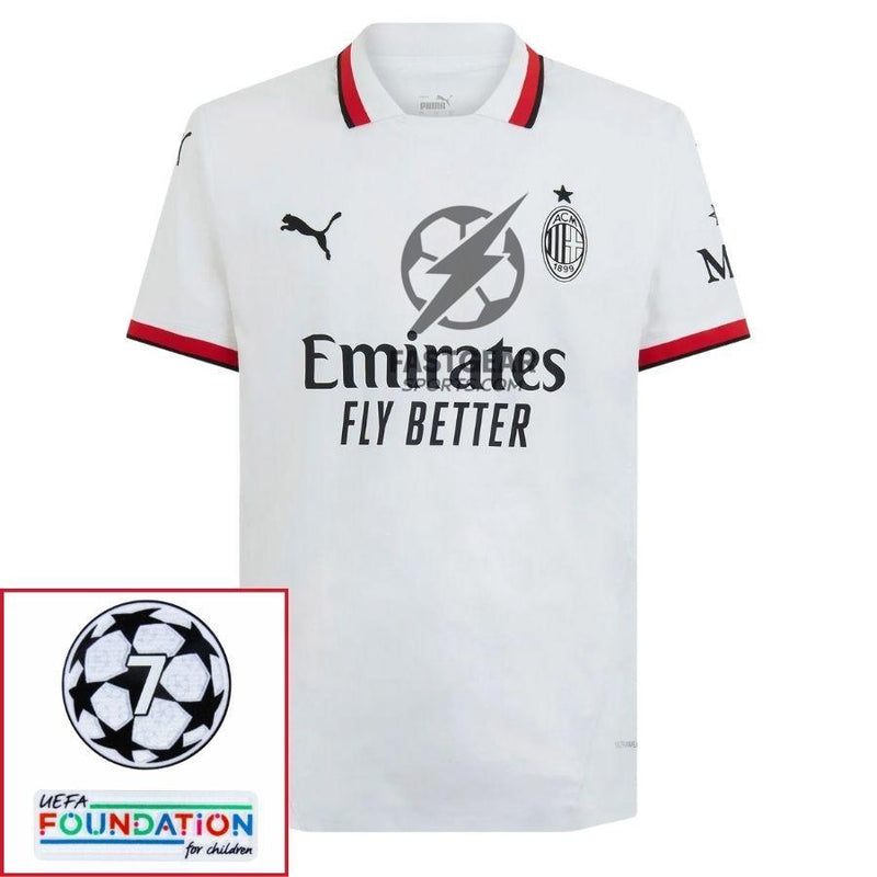AC Milan Away Fan Jersey 2024/25 Patches UCL UEFA Foundation (Official Printing)