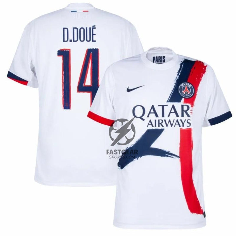 PSG  D.Doué 14 Away Fan Jersey 2024/25