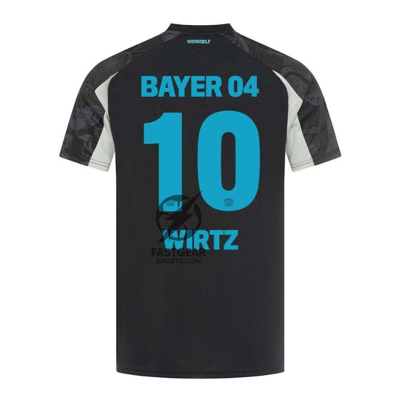 Bayer 04 Leverkusen Third Fan Jersey 2024/25 Patches UCL UEFA Foundation (Official Printing)