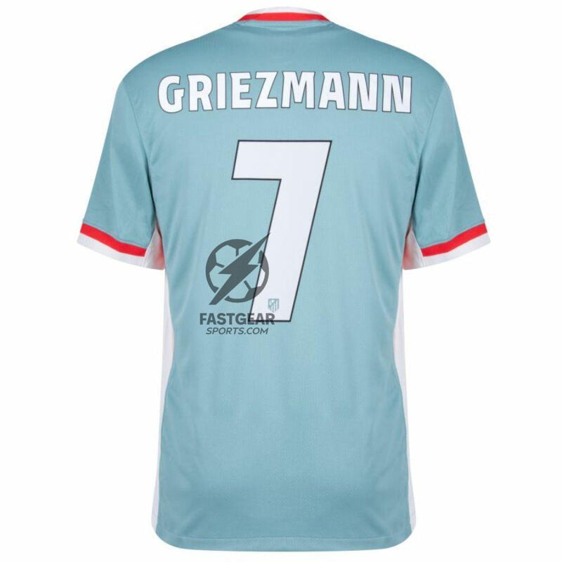 Atlético Madrid Griezmann 7 Away Fan Jersey 2024/25 Patches UCL UEFA Foundation (Official Printing)