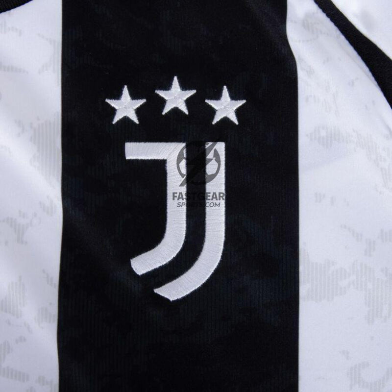 Juventus Vlahovic 9 Home 2024/25 Patches UCL UEFA Foundation (Official Printing)