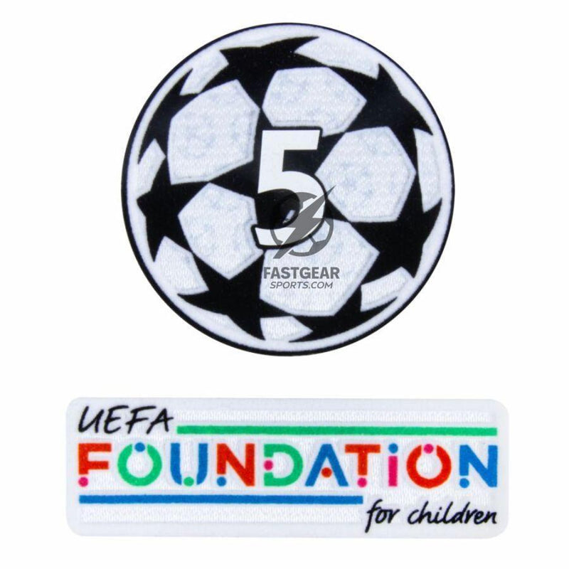 Barcelona Gavi 6 Home 2024/25 Patches UCL UEFA Foundation (Official Printing)