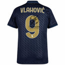 Juventus Vlahovic 9 Third 2024/25 Patches UCL UEFA Foundation (Official Printing)