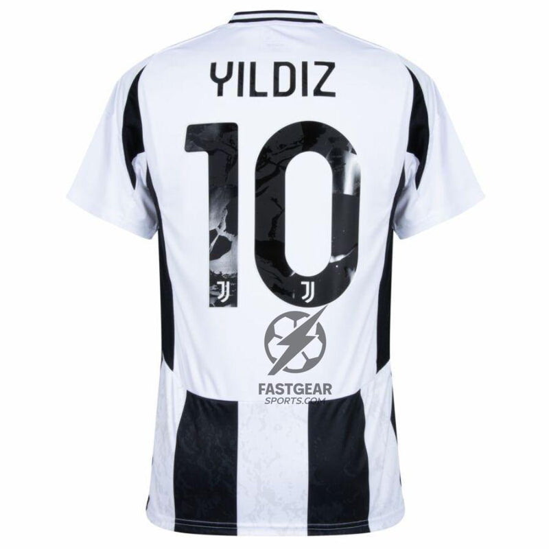 Juventus Home 2024/25 Patches UCL UEFA Foundation (Official Printing)