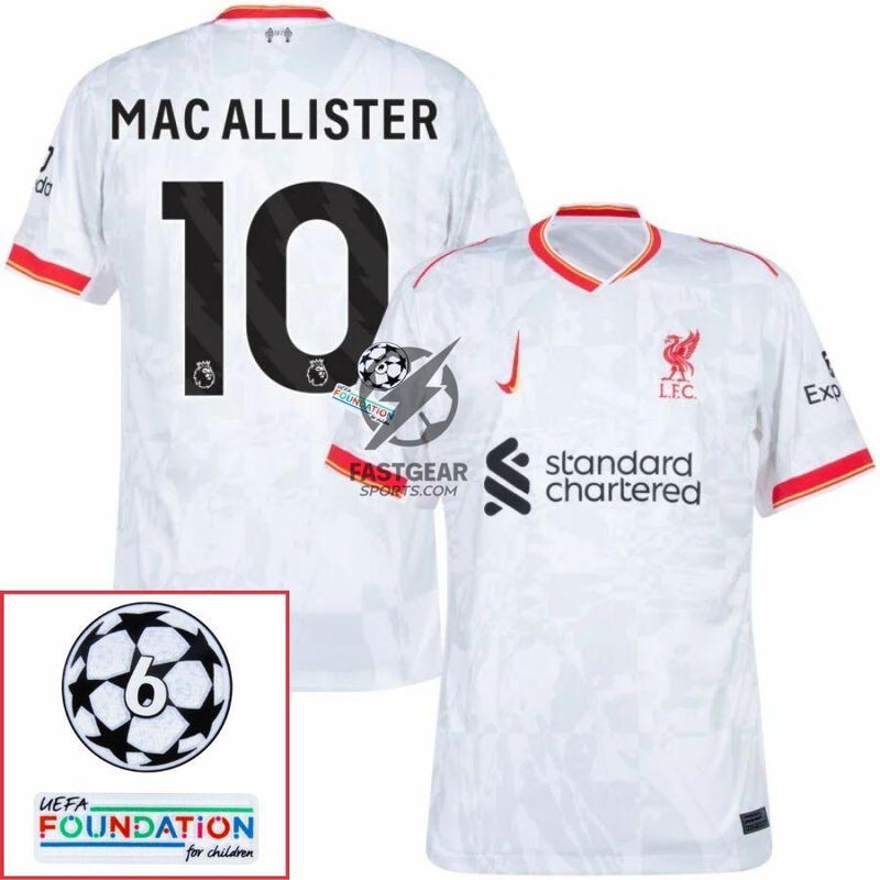 Liverpool Away 2024/25 Patches UCL UEFA Foundation (Official Printing)
