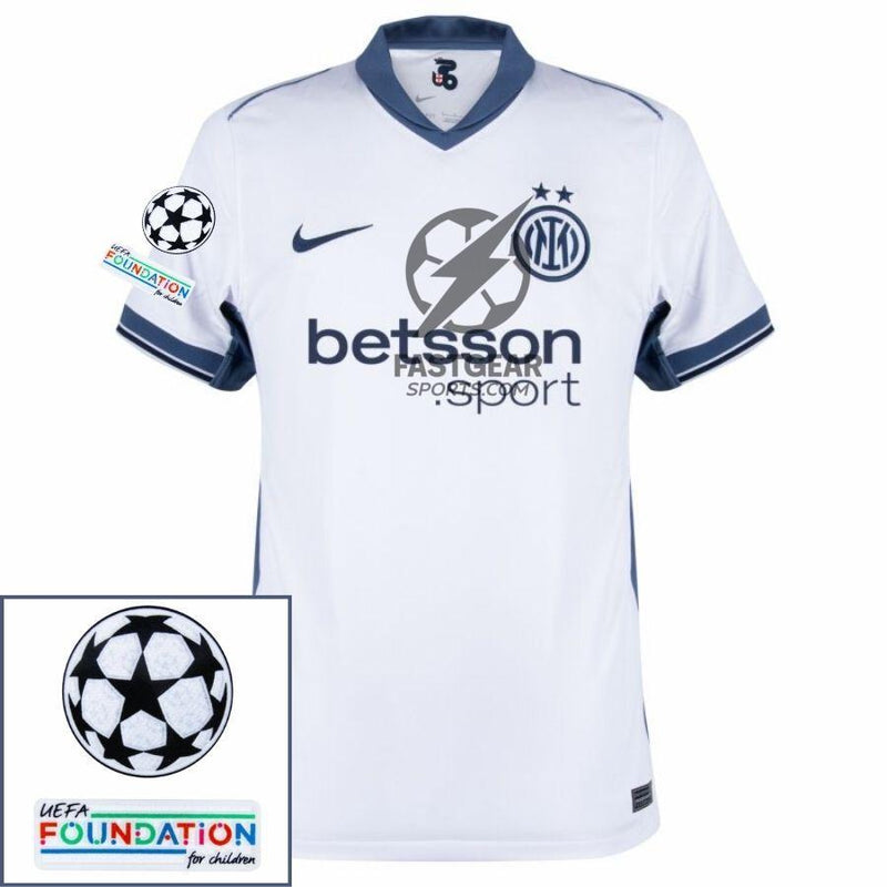 Inter Milan Away 2024/25 Patches UCL UEFA Foundation (Official Printing)