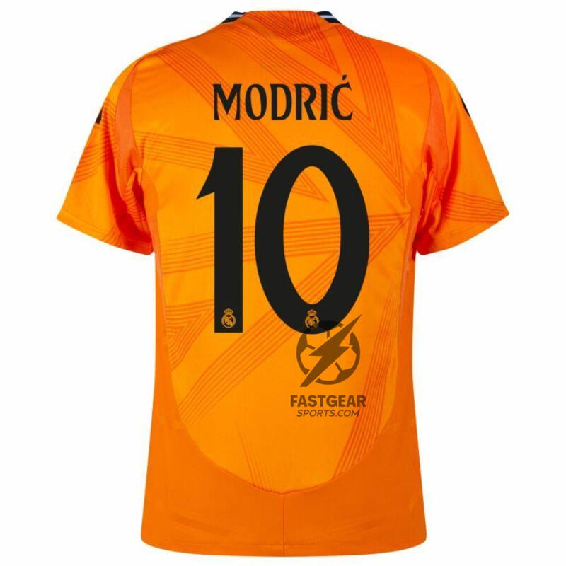 Real Madrid Modric 10 Away Fan Jersey 2024/25 Patches UCL UEFA Foundation (Official Printing)