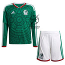 Kids kit Mexico Home Fan Jersey Long Sleeve Shirt 2026 World Cup