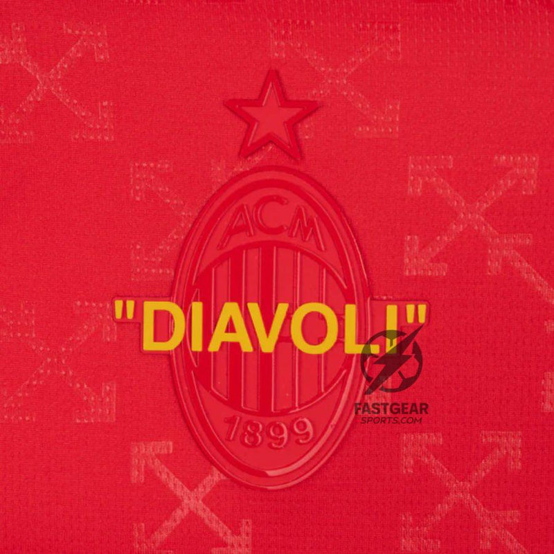 AC Milan RED JERSEY DIAVOLI X OFF-WHITE™ Fan Jersey 2025
