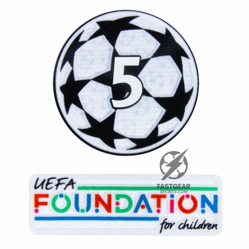 Barcelona Lewandowski 9 Home 2024/25 Patches UCL UEFA Foundation (Official Printing)