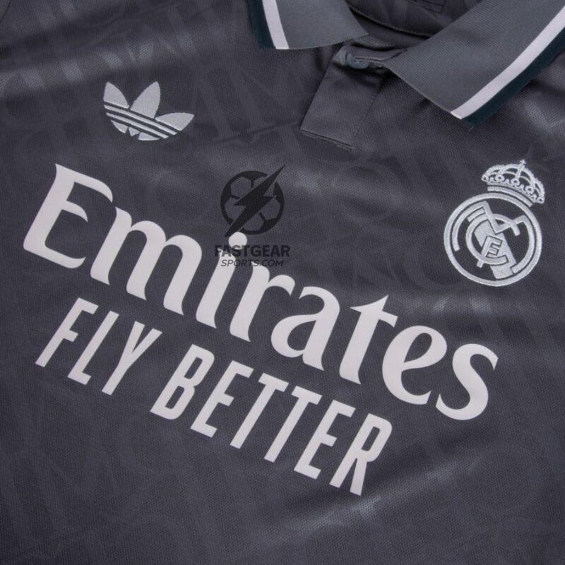 Real Madrid Endrick 16 Third Fan Jersey 2024/25 Patches UCL UEFA Foundation (Official Printing)