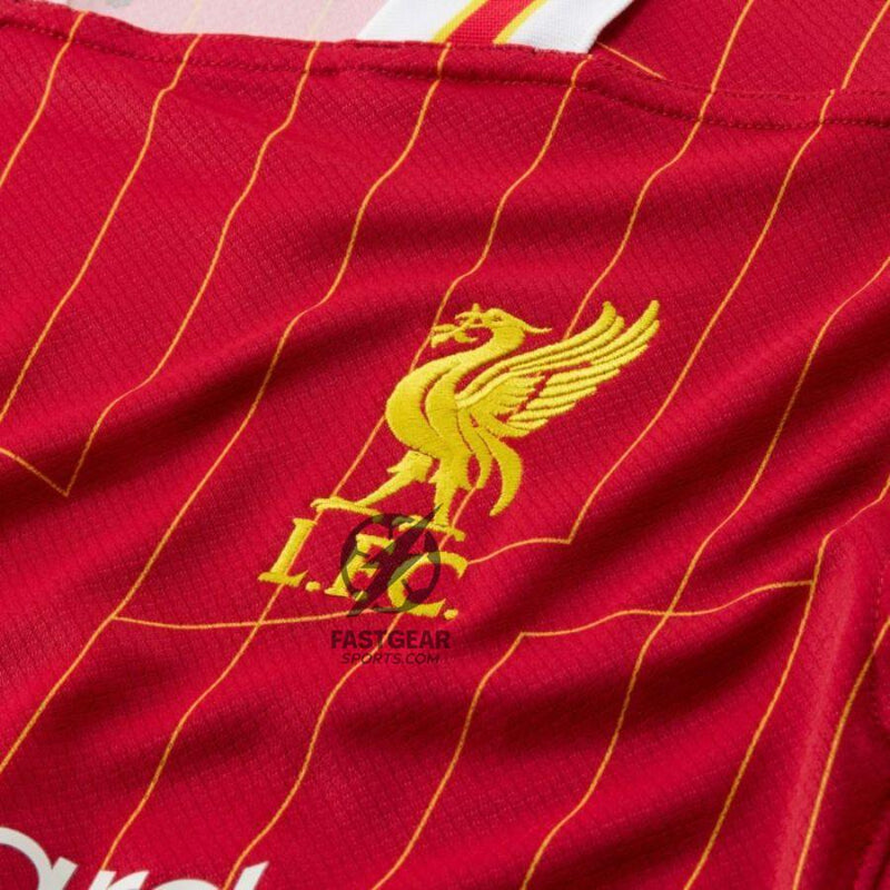 Liverpool Gakpo 18 Home 2024/25 Patches UCL UEFA Foundation (Official Printing)