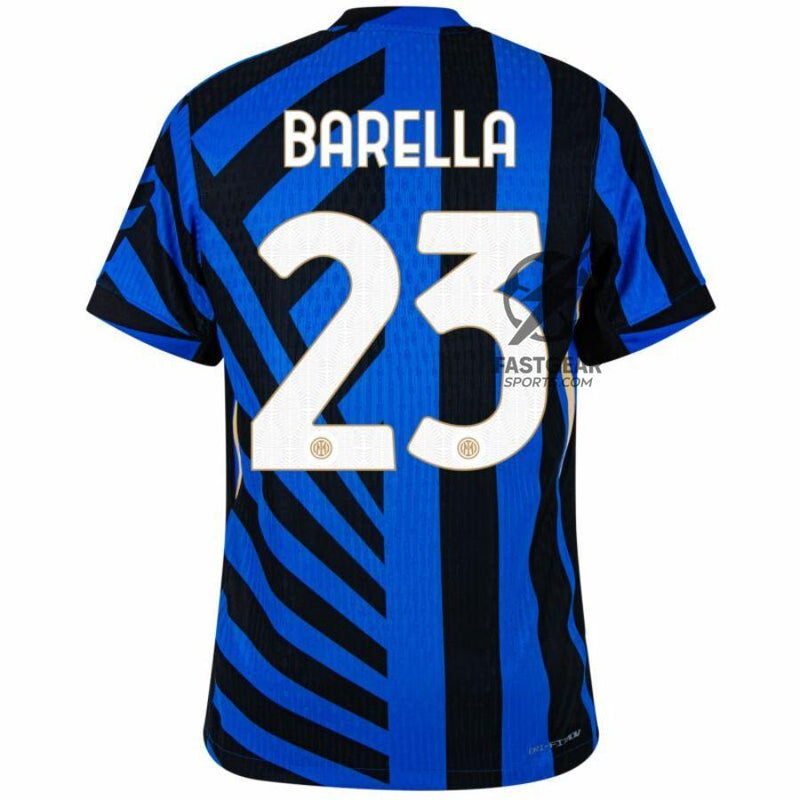 Inter Milan Barella 23 Home 2024/25 Patches UCL UEFA Foundation (Official Printing)