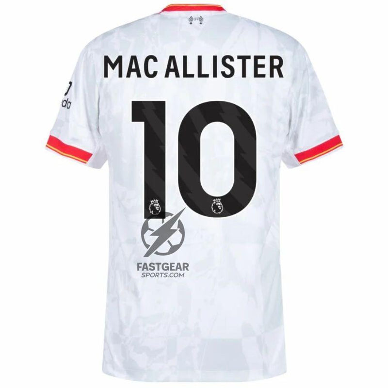 Liverpool Mac Allister 10 Away 2024/25 Patches UCL UEFA Foundation (Official Printing)