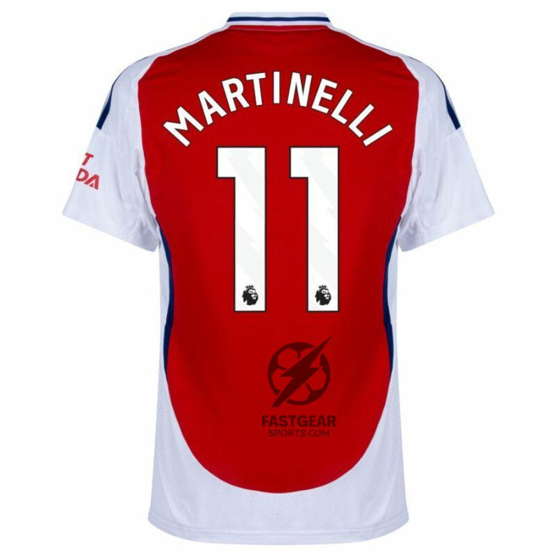 Arsenal Martinelli 11 Home Fan Jersey 2024/25 Patches UCL UEFA Foundation (Official Printing)