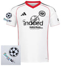 Eintracht Frankfurt Away Fan Jersey 2025/26 Patches UCL + 10th Anniversary UEFA Foundation