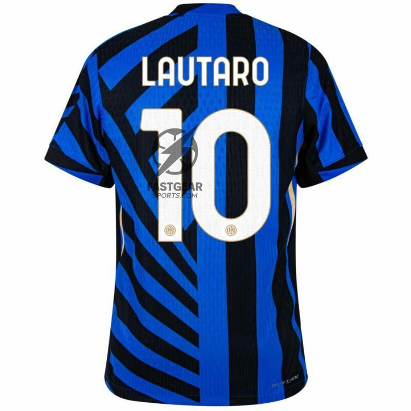Inter Milan Lautaro 10 Home 2024/25 Patches UCL UEFA Foundation (Official Printing)