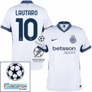 Inter Milan Lautaro 10 Away 2024/25 Patches UCL UEFA Foundation (Official Printing)