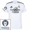 Real Madrid Home Fan Jersey 2024/25 Patches UCL UEFA Foundation (Official Printing)