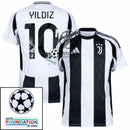 Juventus Home 2024/25 Patches UCL UEFA Foundation (Official Printing)