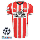 PSV Eindhoven Fan Jersey Home 2024/25 Patches UCL UEFA Foundation (Official Printing)