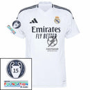 Real Madrid Home Fan Jersey 2024/25 Patches UCL UEFA Foundation (Official Printing)
