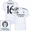 Real Madrid Home Fan Jersey 2024/25 Patches UCL UEFA Foundation (Official Printing)