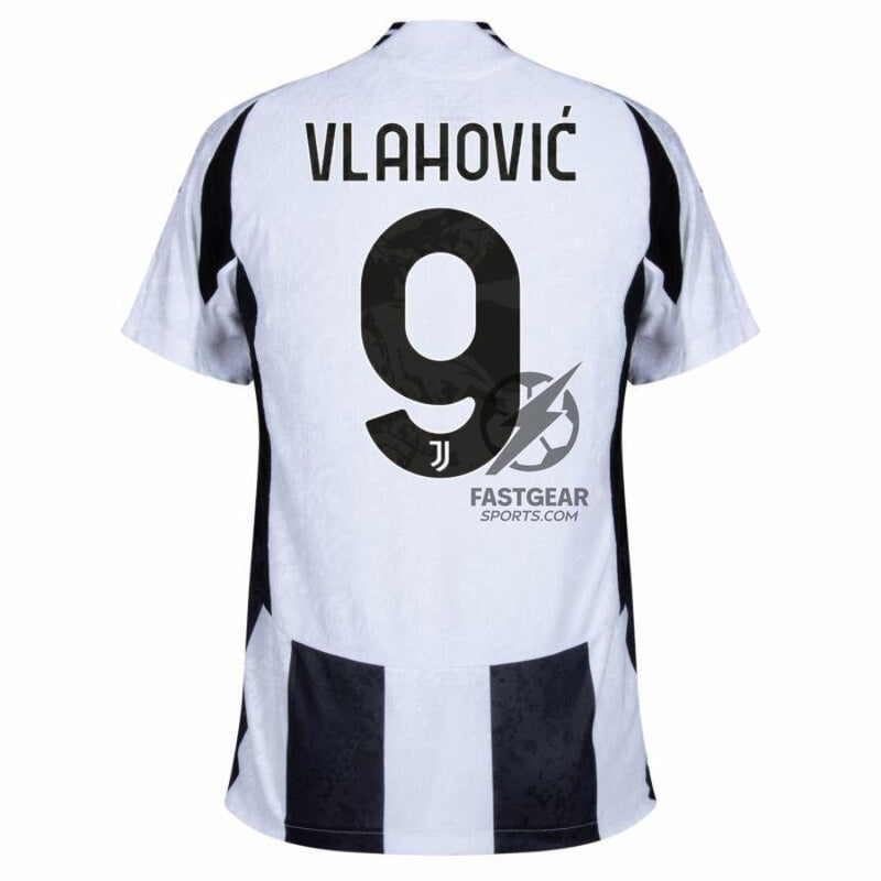 Juventus Home 2024/25 Patches UCL UEFA Foundation (Official Printing)