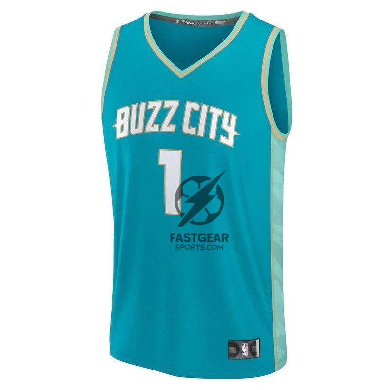 LaMelo Ball Charlotte Hornets Fanatics Branded unisex 23/24 Fast Break NBA Jersey - Teal - City Edition