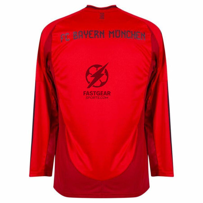 Bayern München Home Long Sleeve Fan Jersey 2024/25 Patches UCL UEFA Foundation (Official Printing)