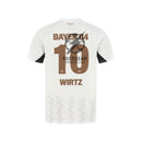 Bayer 04 Leverkusen Wirtz 10 Away Fan Jersey 2024/25 Patches UCL UEFA Foundation (Official Printing)