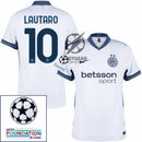 Inter Milan Lautaro 10 Away 2024/25 Patches UCL UEFA Foundation (Official Printing)