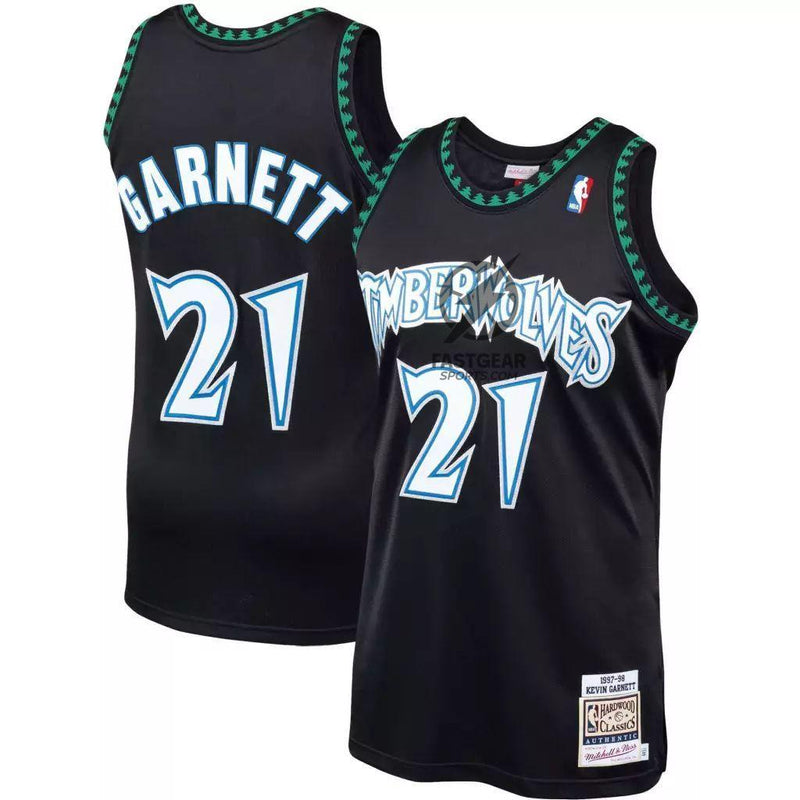 Regata Minnesota Timberwolves - Mitchell & Ness - Garnett  NBA- Black