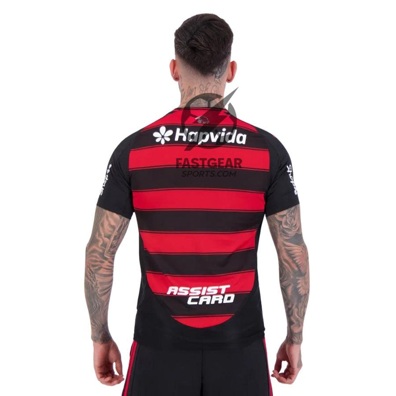 Flamengo Home Fan Jersey 2025/26 Patch and Sponsorships Official Printing