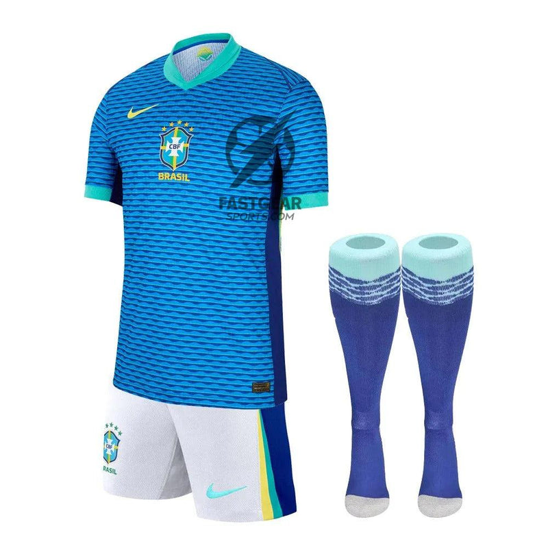 Kids KIT Brazil Away Jersey 2024/25