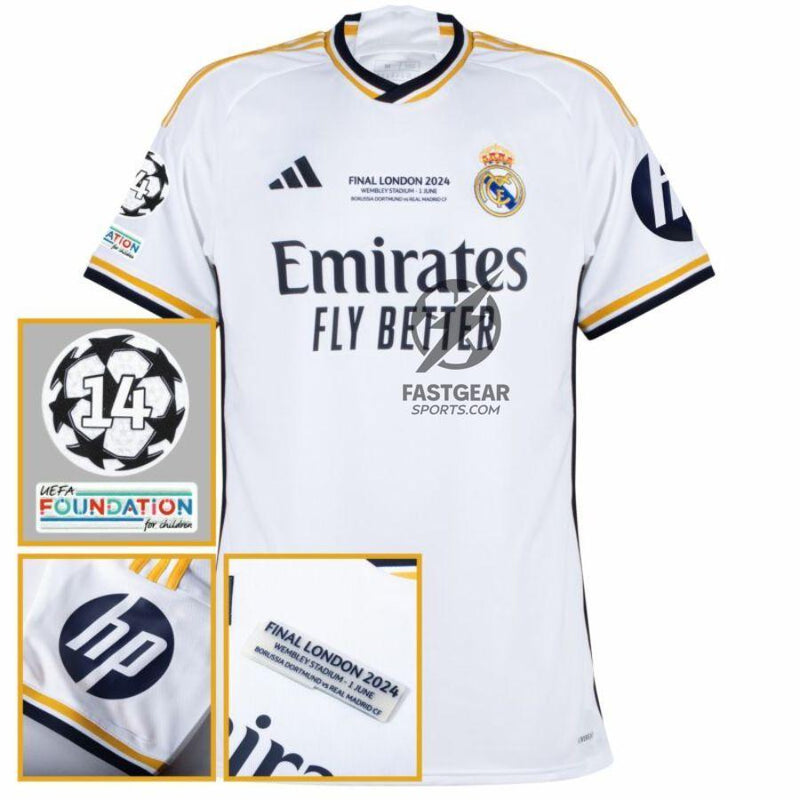 Real Madrid Toni Kroos 8 Home Fan Jersey 2023/24 Patch FIFA WCC Patch UCL UEFA Foundation Patches