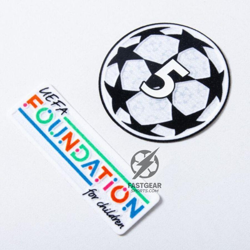 Barcelona Lewandowski 9 Home 2024/25 Patches UCL UEFA Foundation (Official Printing)