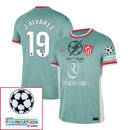Atletico Madrid Away Fan Jersey 2024/25 Patches UCL UEFA Foundation (Official Printing)