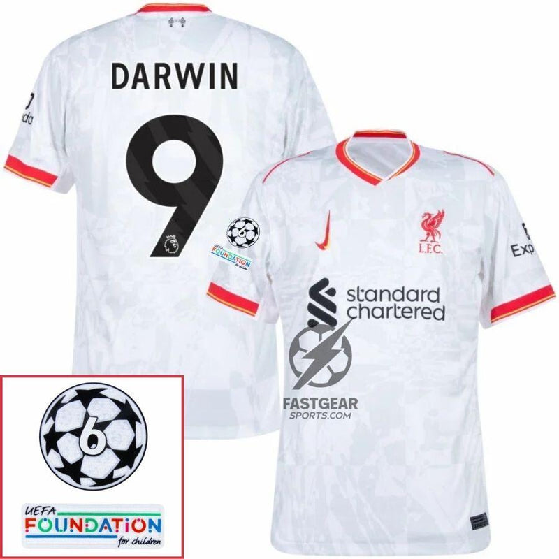Liverpool Away 2024/25 Patches UCL UEFA Foundation (Official Printing)