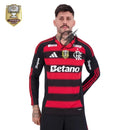 Flamengo Home Fan Jersey Long Sleeve 2025/26 Patch and Sponsorships Official Printing