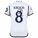 Real Madrid Toni Kroos 8 Home Fan Jersey 2023/24 Patch FIFA WCC Patch UCL UEFA Foundation Patches