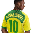 Brazil Ronaldinho 10 Retro Home Fan Jersey 2004-2005 (Reissue)