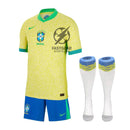 Kids KIT Brazil Home Jersey 2024/25