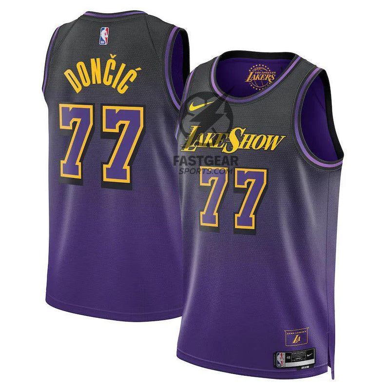 Luka Dončić - Los Angeles Lakers City Edition 2024 NBA Jersey - Purple - Unisex