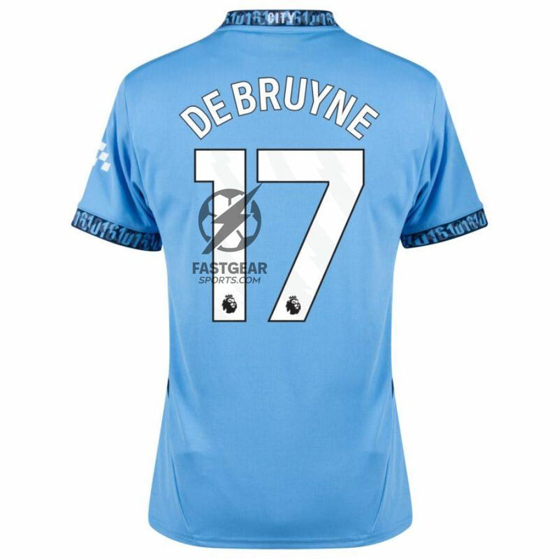 Manchester City Home 2024/25 Patches UCL UEFA Foundation (Official Printing)