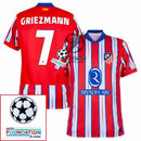 Atlético Madrid Home Fan Jersey 2024/25 Patches UCL UEFA Foundation (Official Printing)