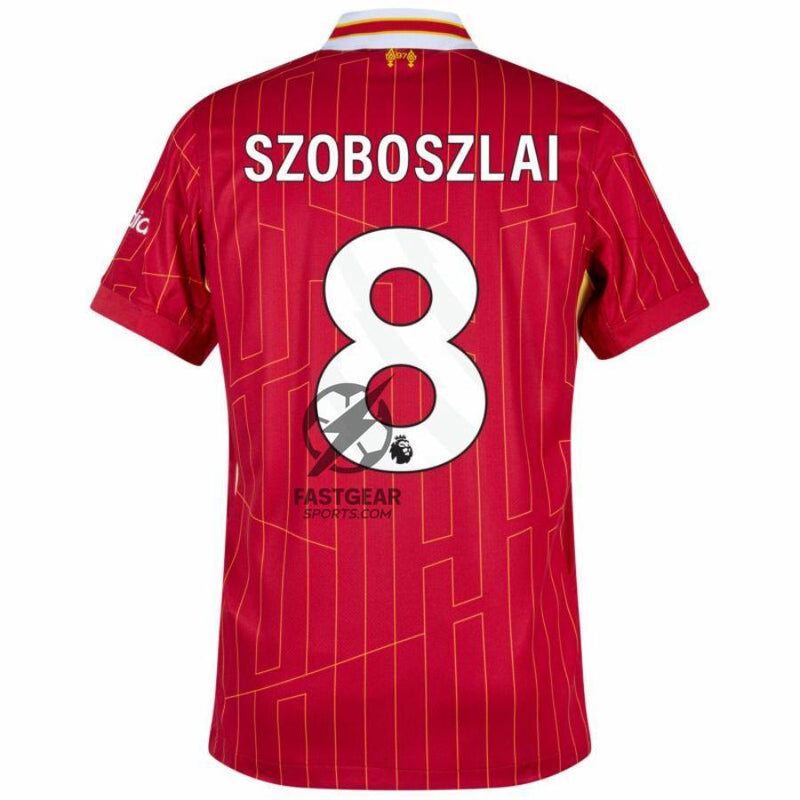 Liverpool Szoboszlai 8 Home 2024/25 Patches UCL UEFA Foundation (Official Printing)