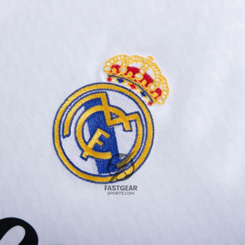 Real Madrid Bellingham 5 Home Fan Jersey 2024/25 Patches UCL UEFA Foundation (Official Printing)